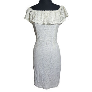XOXO Lace Midi Dress off the shoulder sz L